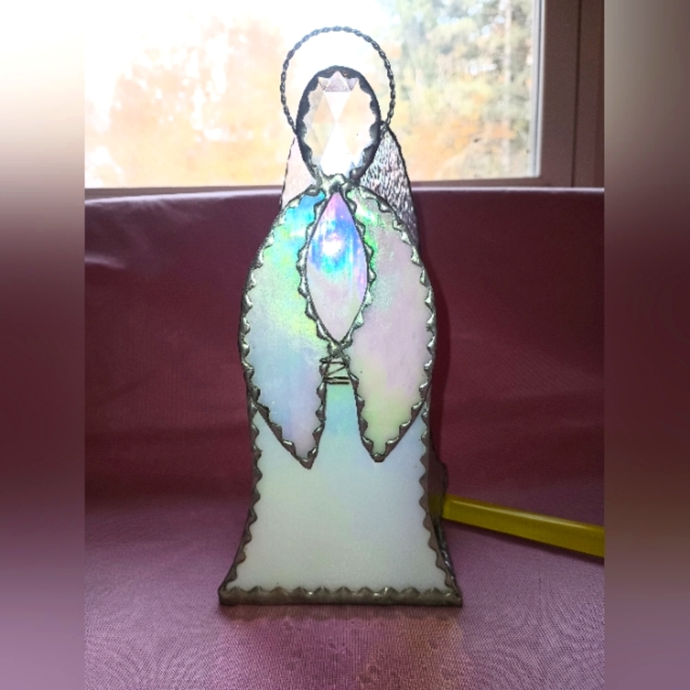 Irredescen Angel candle holder